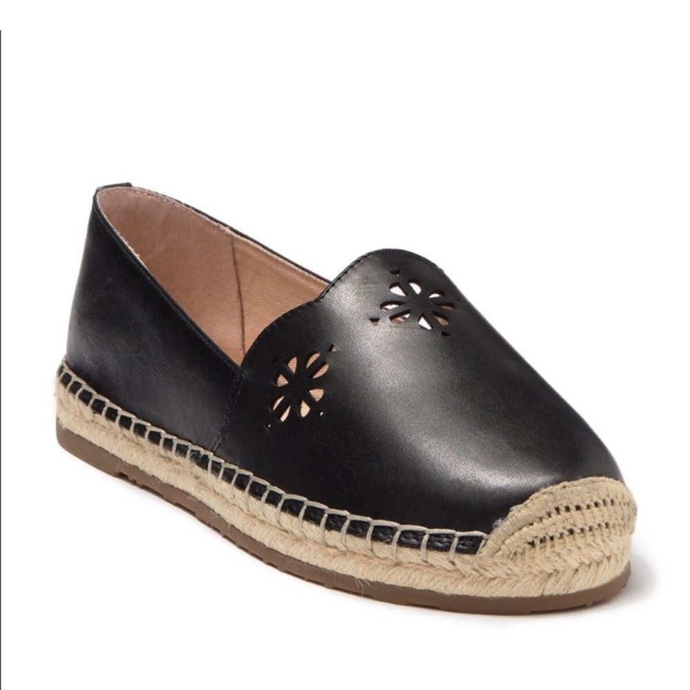 Kate Spade Gillian Espadrilles black scallop edge